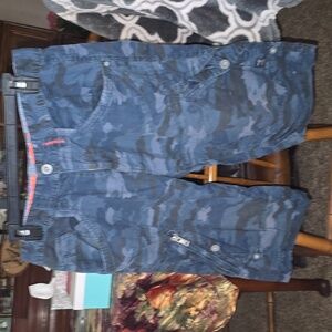 Projek Raw Blue Camo Cargo Shorts